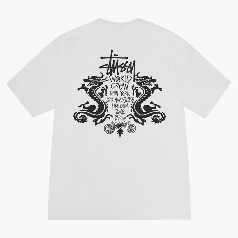 Stussy Double Dragon Pigment Dyed Tee Natural