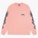 Stussy Dragons Pigment Dyed L/s Tee Coral