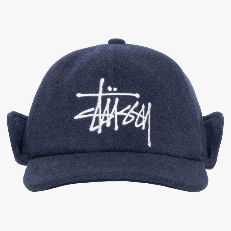 Stussy Ear Flap ullkap marinen