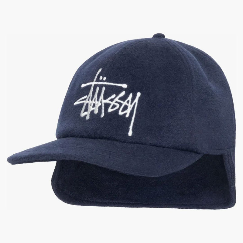 Stussy Ear Flap ullkap marinen