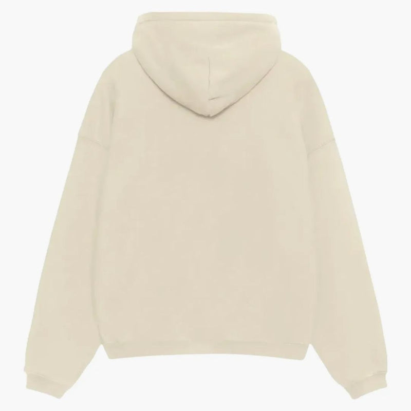 Stussy broderad avslappnad luvtröja sand