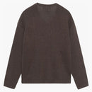 Stussy Embroidered V-neck Logo Sweater Brown