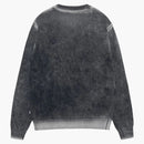 Stussy Faded Cotton Knit Crew Black