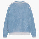 Stussy Faded Cotton Knit Crew Blue