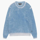 Stussy Faded Cotton Knit Crew Blue