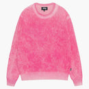 Stussy Faded Cotton Knit Crew Pink