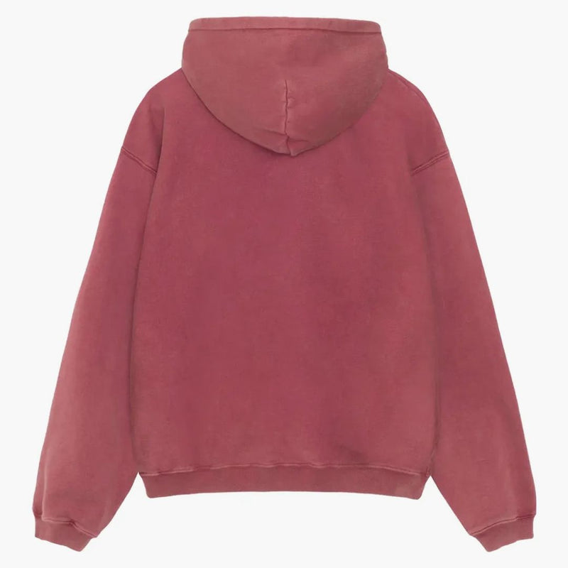 Stussy Faded Graphic Zip Hoodie Bourgogne