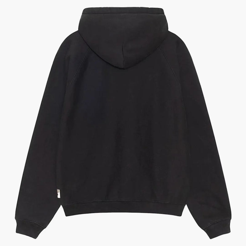 Stussy fleece raglan hoodie tvättade svart