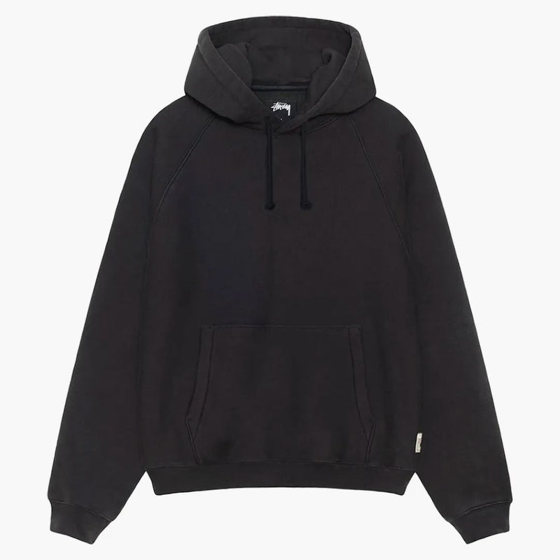 Stussy fleece raglan hoodie tvättade svart