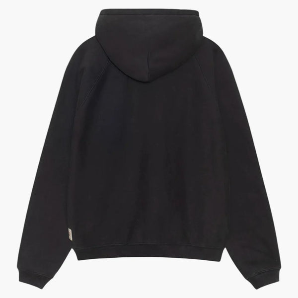 Stussy Fleece Raglan Zip Hoodie tvättade svart