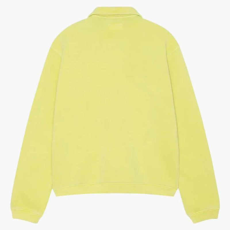 Stussy Fleece Zip Mock Hoodie Lime
