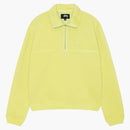 Stussy Fleece Zip Mock Hoodie Lime