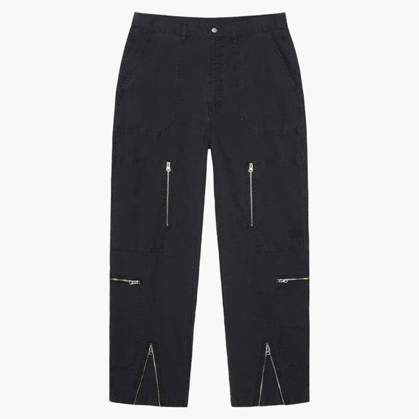 Stussy Flight ripstop pigment färgad byxa svart