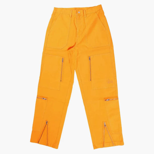 Stussy Flight ripstop pigment färgad byxa orange