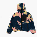 Stussy Floral Sherpa Hooded Jacket Dark Teal