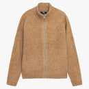 Stussy Full Zip Brushed Merino Sweater Camel