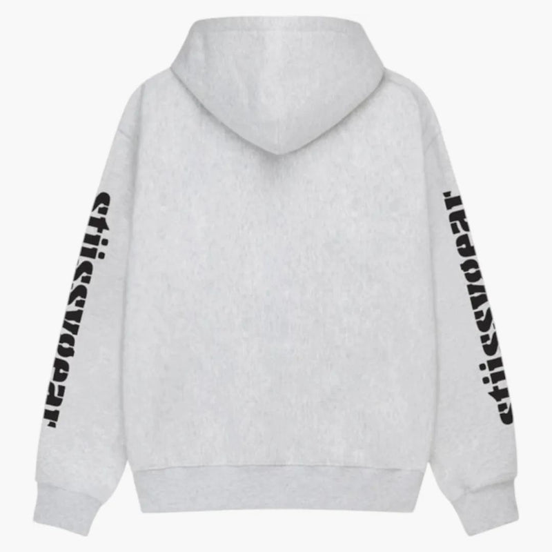 Stussy Gear Zip Hoodie Ash Heather