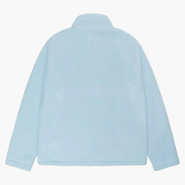 Stussy Half Zip Mock Polar Fleece Hoodie Blue