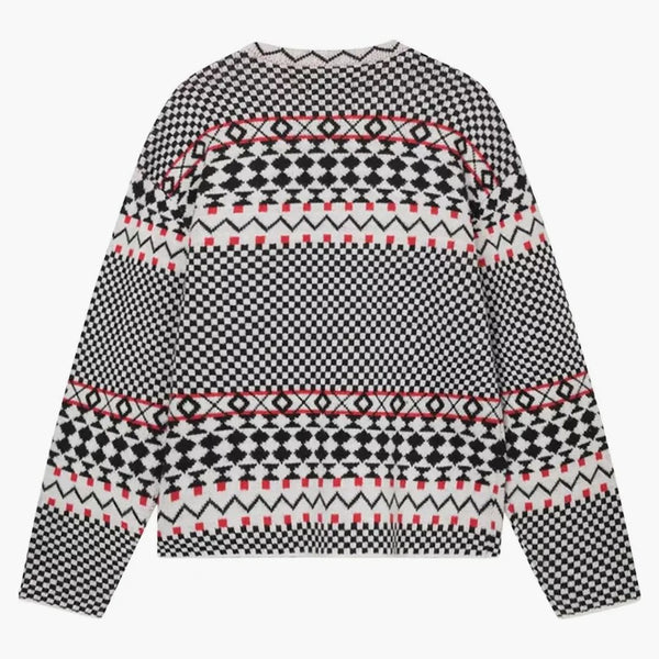Stussy Jacquard Crew Knitwear Black