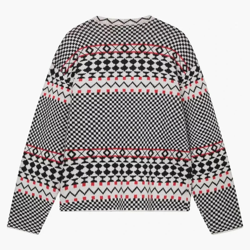 Stussy Jacquard Crew Knitwear Black