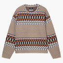 Stussy Jacquard Crew Knitwear Brown