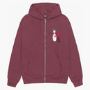Stussy Kingpin Zip Hoodie Oxblood