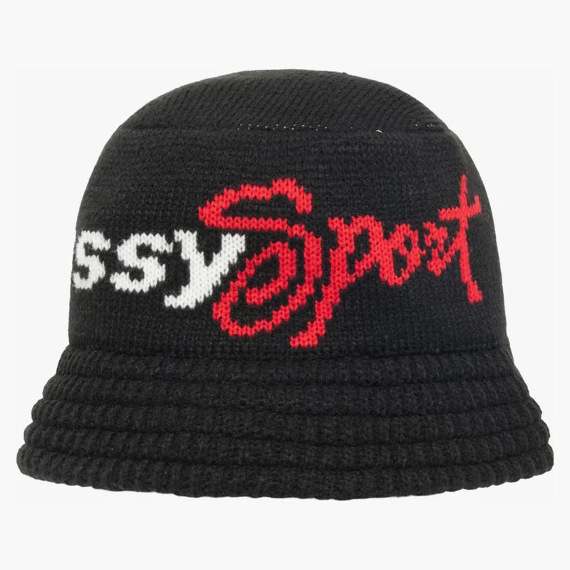 Stussy Knit Sport Bucket má černou
