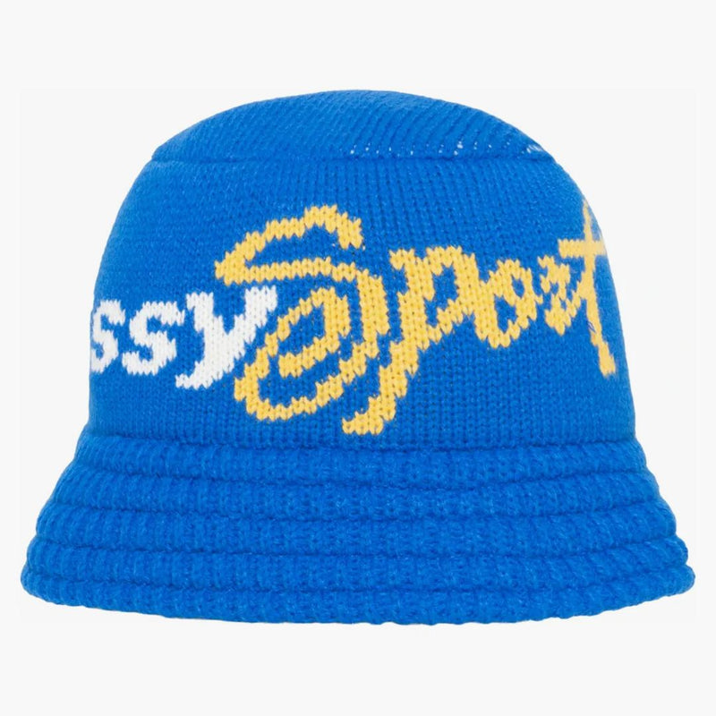 Stussy Knit Sport Bucket má modrou