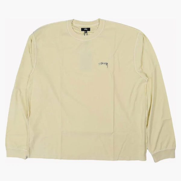 Stussy Lazy Long Sleeve T-shirt Pale Yellow