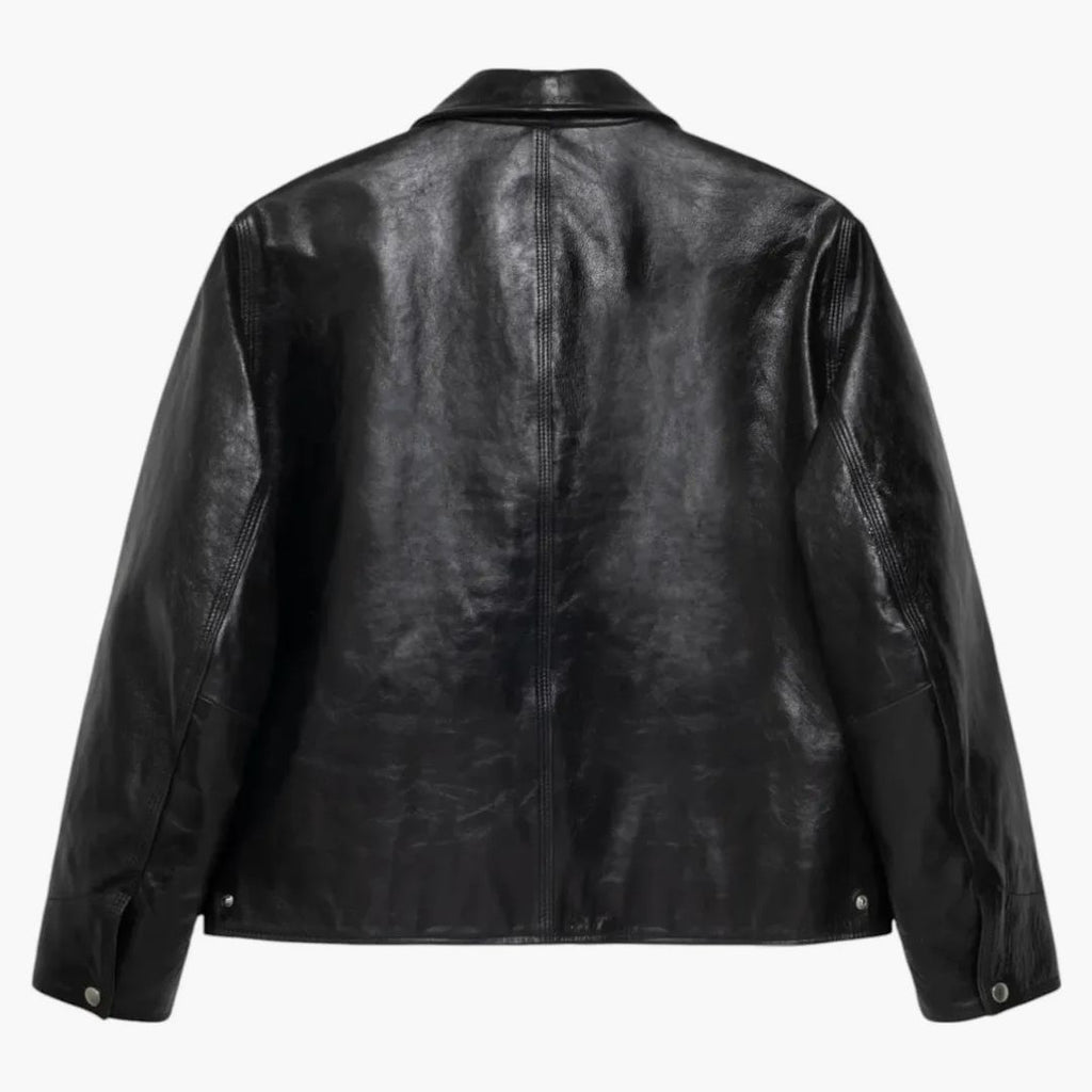 Stussy Leather Garage Jacket - Buy at Hypeneedz