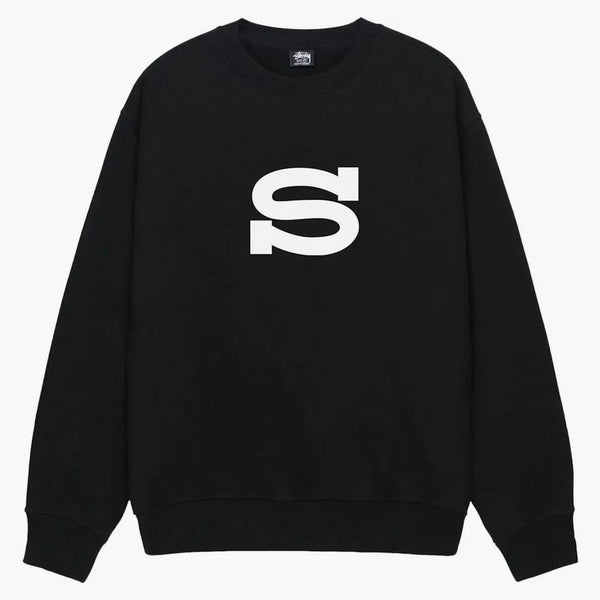 Stussy Letterman Crew Black