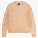 Stussy Loose Knit Cross Cable Sweater Sand
