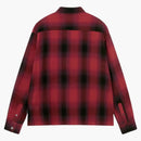 Stussy Loose Weave Plaid Shirt Red