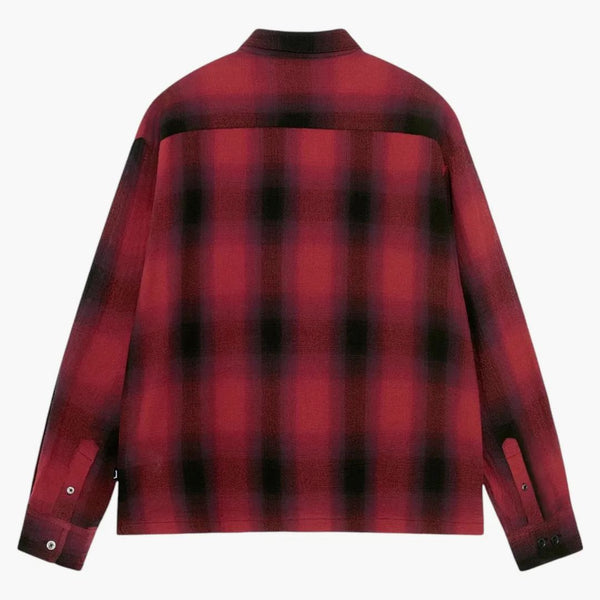 Stussy Loose Weave Plaid Shirt Red