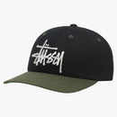 Stussy Low Profile Big Basic Snapback Black