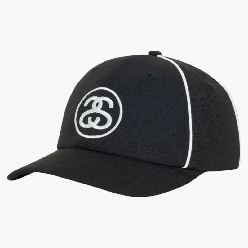 Stussy Low Profil kontrastní potrubí Snapback Black