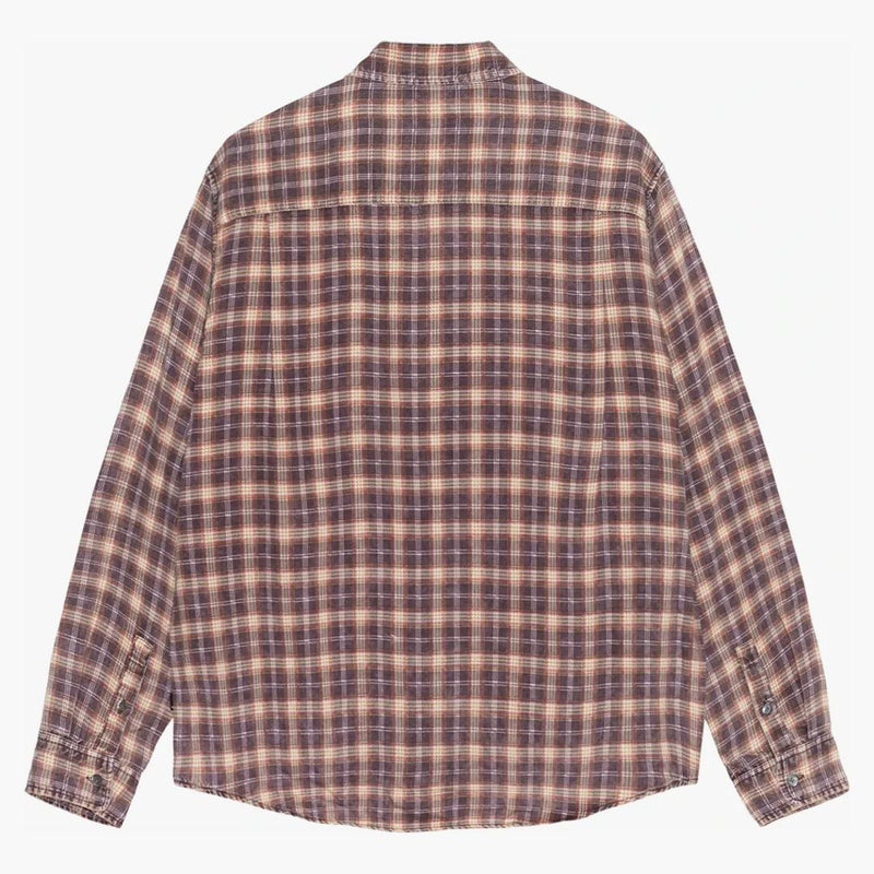 Stussy Matthew tištěná kostkovaná košile cihla