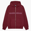Stussy Mirror Zip Hoodie Wine