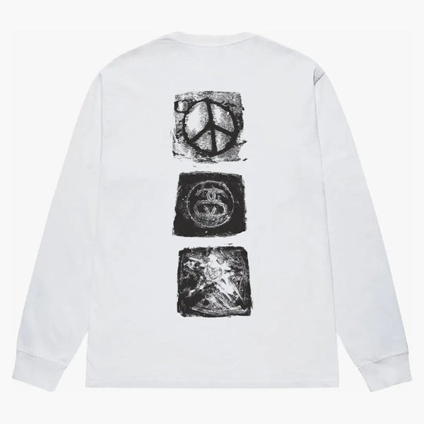 Stussy Mono L/S Tea White White