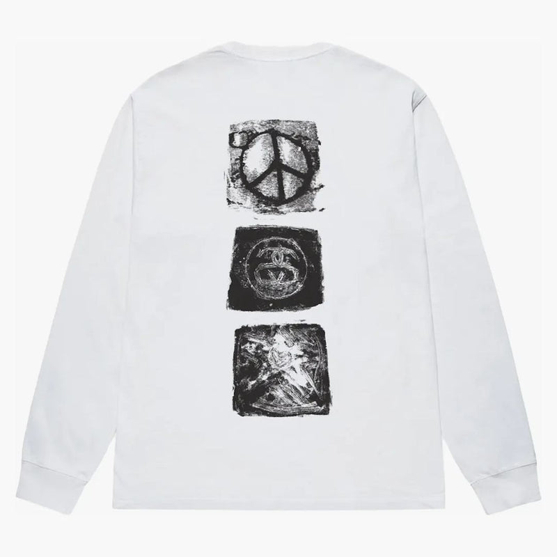 Stussy Mono L/S Tea White White