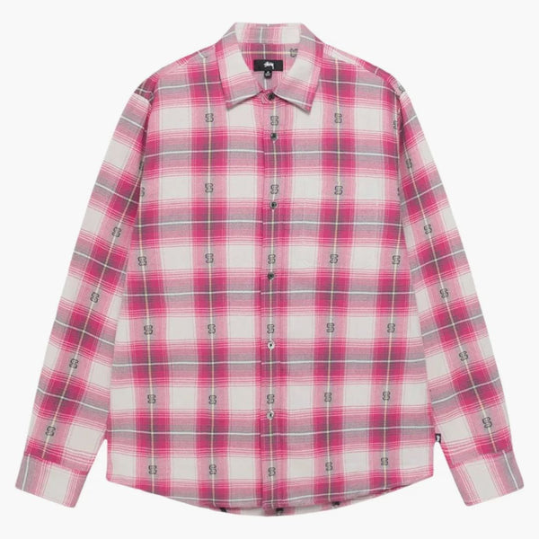 Stussy Motif Plaid Shirt Pink