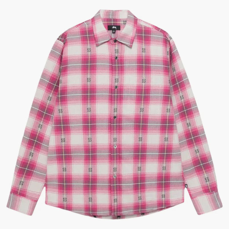 Stussy Motif Plaid Shirt Pink