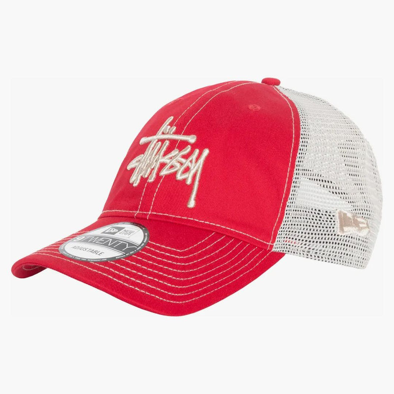 Stussy New Era 9twenty Basic Trucker Scarlet