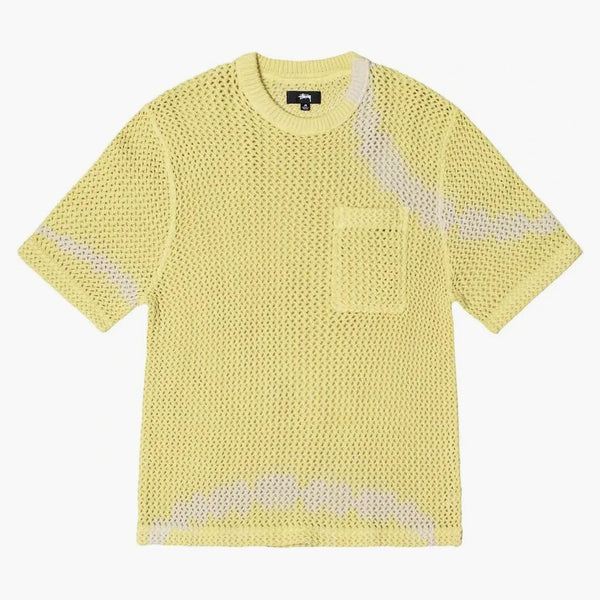 Stussy O'Dyed Mesh Crew Tea Trase barviva/žlutá