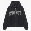 Stussy Outline Zip Hoodie Washed Black