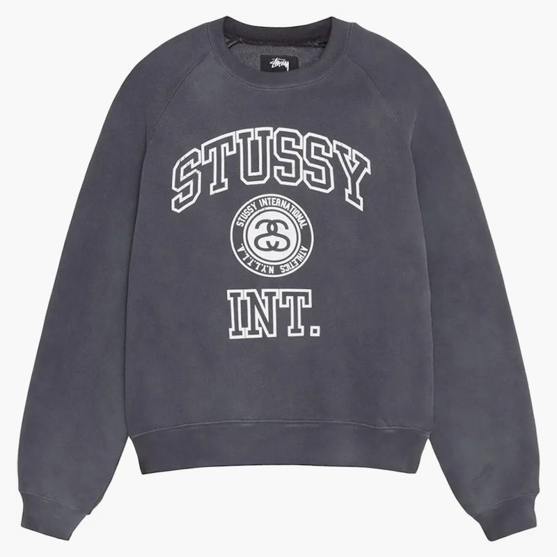 Posádka Stussy Oversity Raglan Washed Black