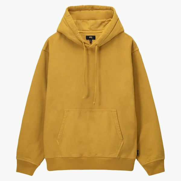 Stussy Pigment obarvená fleece mikina zlato