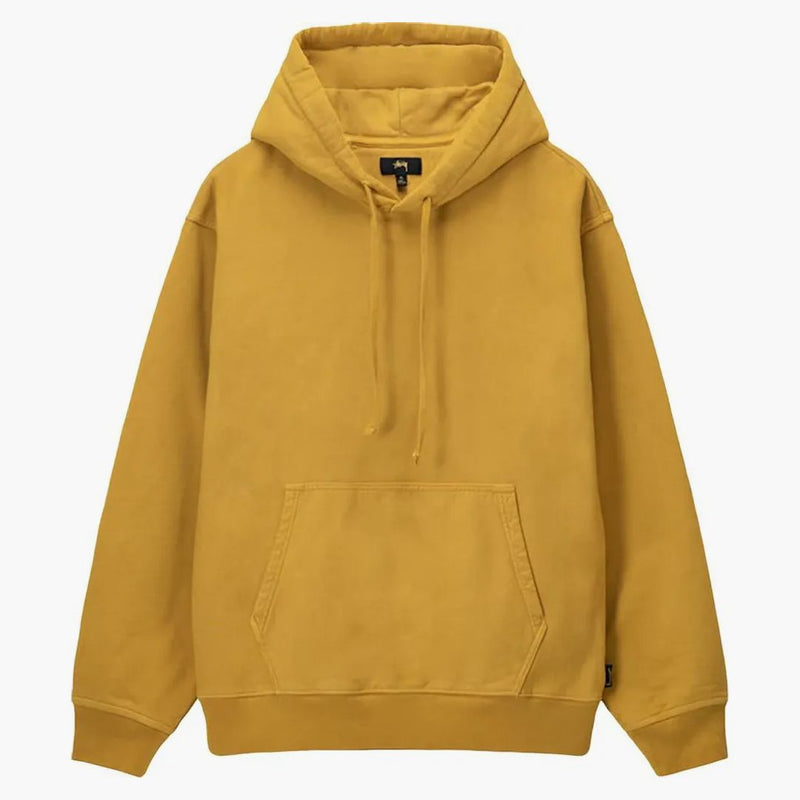 Stussy Pigment obarvená fleece mikina zlato