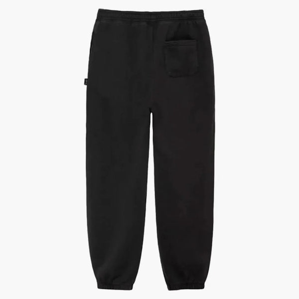 Stussy pigment obarvené fleece kalhoty černé