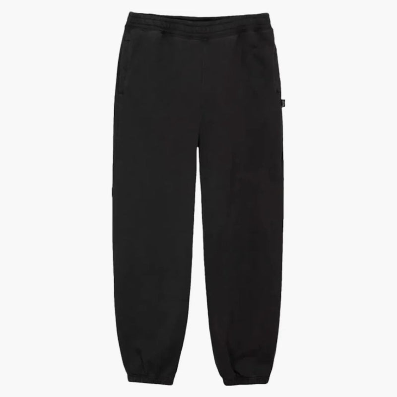 Stussy pigment obarvené fleece kalhoty černé